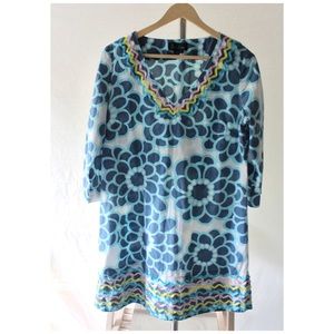 Boden Ibiza Kaftan Tunic Dress Blue Size US 8